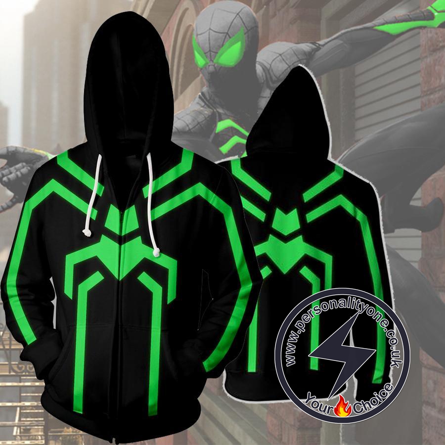 STEALTH SPIDERMAN 3D Hoodies - ZIP UP - SPIDERMAN 3D